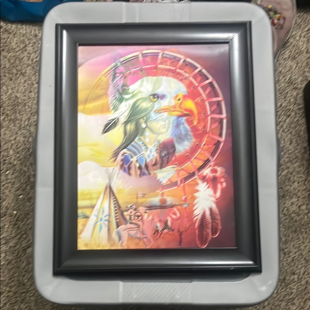 Native American Themed Framed Art